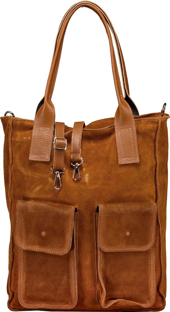 Hausfelder Manufaktur Shopper Velours Braun 39