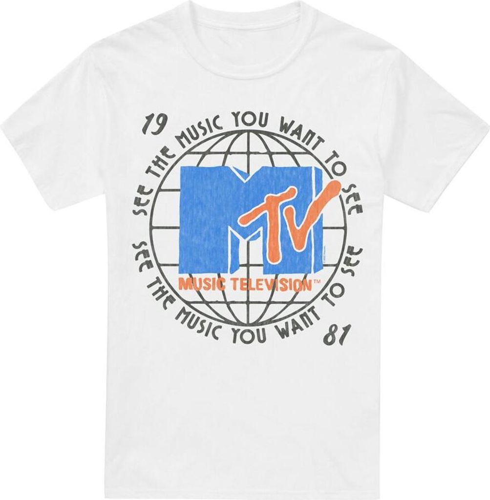 MTV - "1981" T-Shirt für Herren TV6304 (5XL) (Weiß)