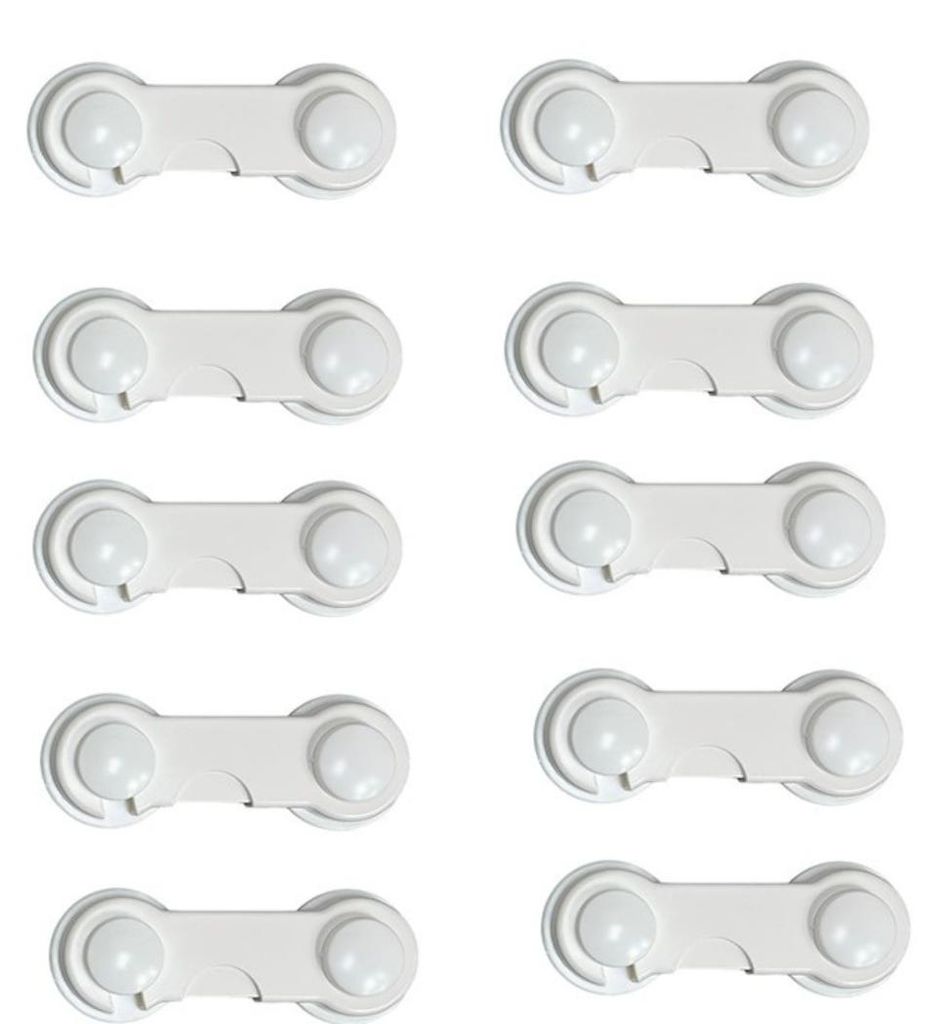INF ABS Kindersicherung transparent Klebeverschluss 4.5cm x 3cm x 8cm 10 Stück