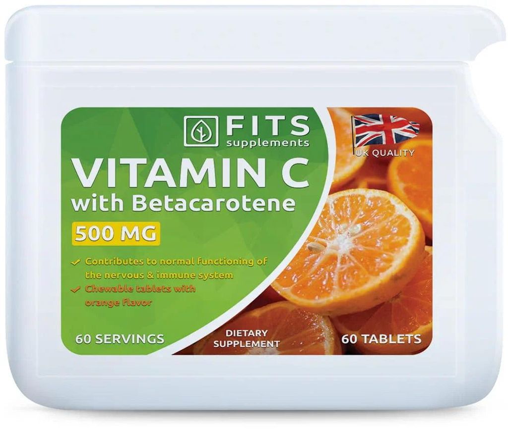 Vitamina C 500 mg con aroma di arancia e beta-carotene, Immagine del prodotto 