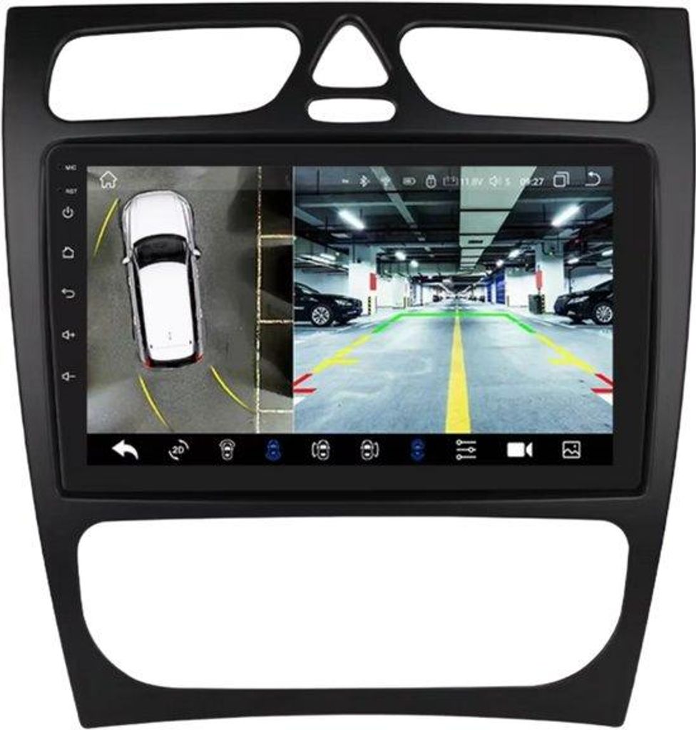 Autoradio mit Bluetooth und Kamera – CarPlay – Für Mercedes-Benz C-Klasse & CLK-Klasse (W203, W209, S203, A209, W168) – Kompatibel mit Apple...