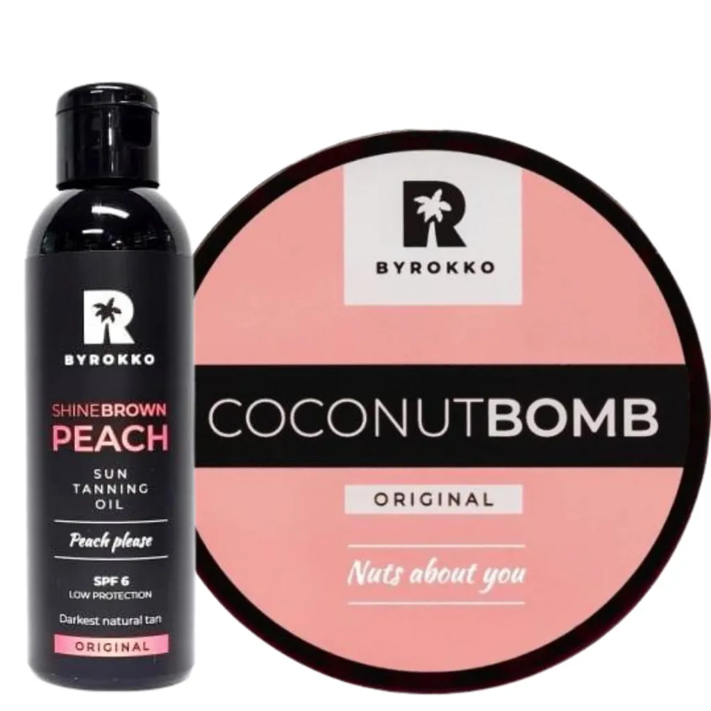 Kit Bronzage Rapide et Masque Cheveux Byrokko Coconut Bomb