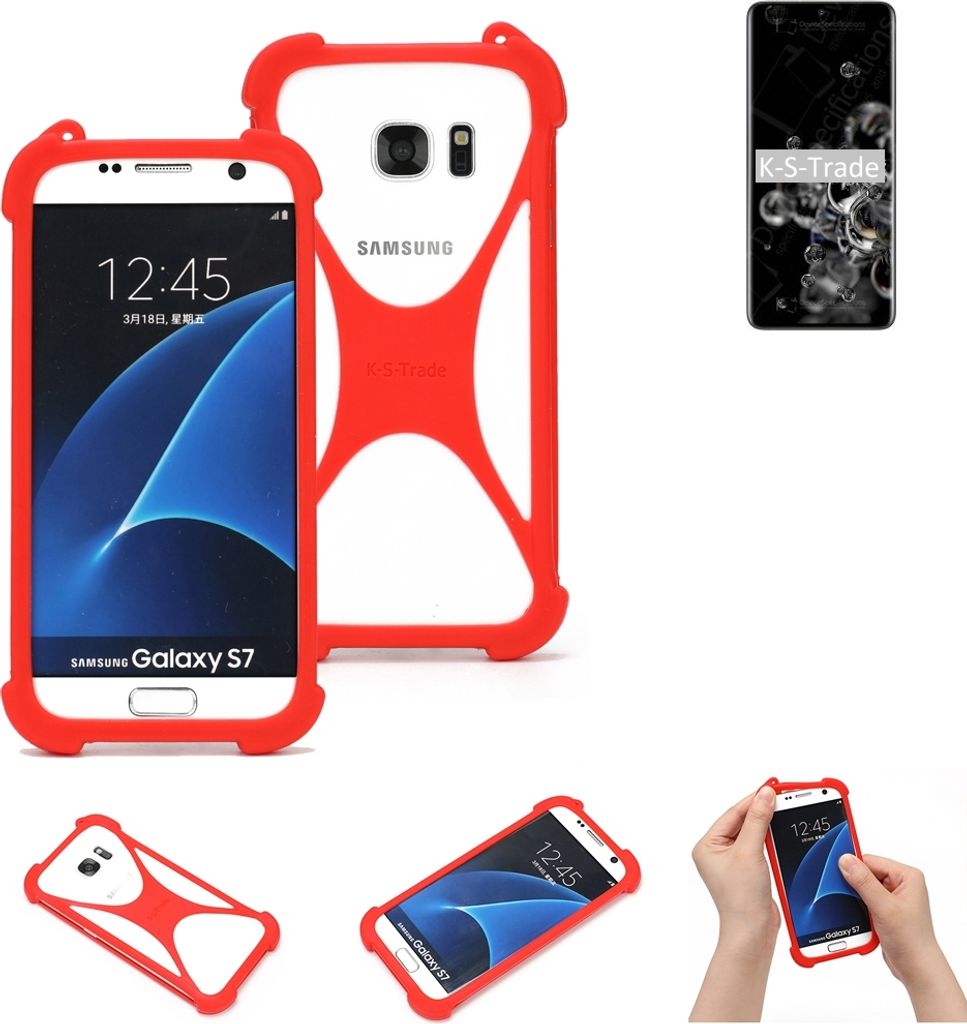 K-S-Trade Handy-Hülle kompatibel mit Samsung Galaxy S20 Ultra 5G Exynos Schutz-Hülle Bumper Silikon Schutz Hülle Cover Case Silikoncase