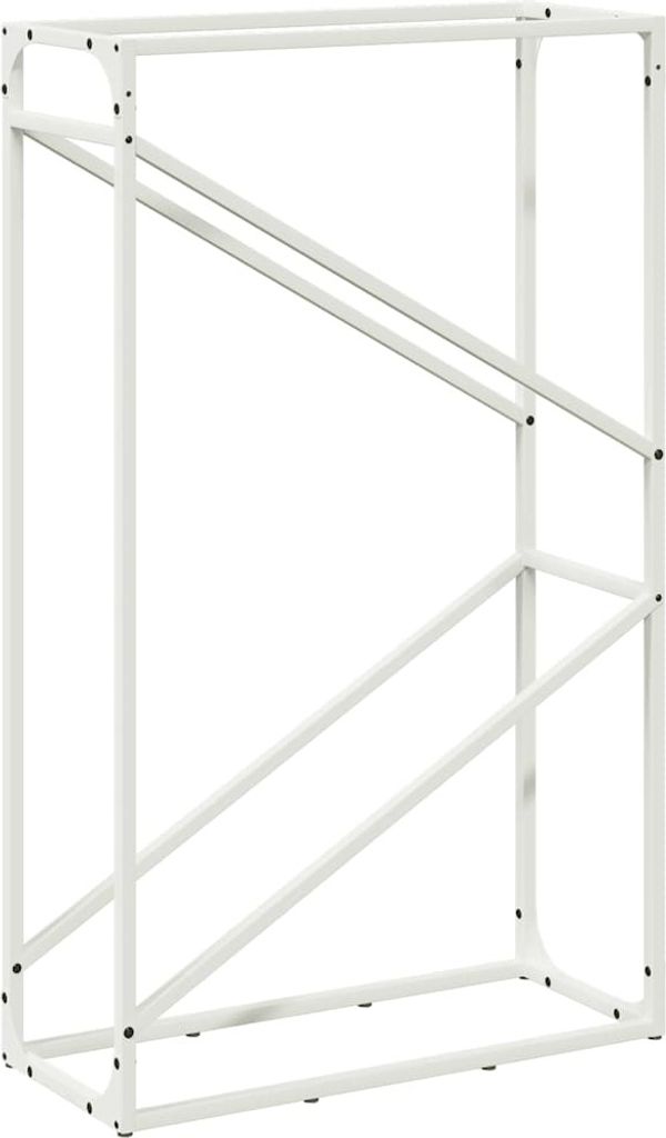 Brennholzregal Weiß 60x25x100 cm Kaltgewalzter Stahl