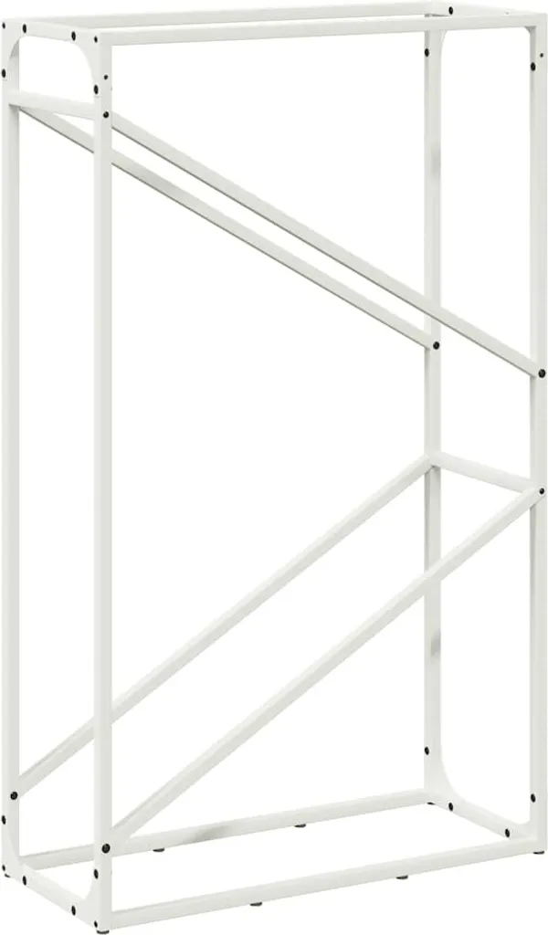 Legnaia Moderna Bianca 60x25x100 cm - Acciaio di Design per Interni