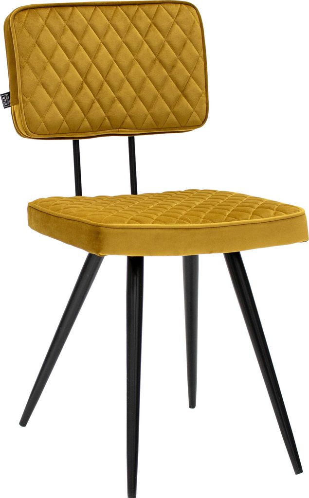 Kick Collection Esszimmerstühle Toby - Gold - Samtstoff und Metall - Erhältlich in vielen Farben
