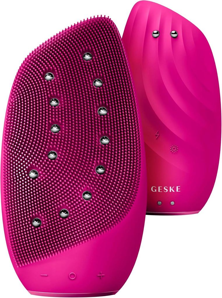 Elektrische Gesichtsreinigungsbürste 8 in 1 mit Wärmefunktion, Silikon Gesichtsbürste, Anti Aging, Gesichtsmassage & Hautstraffung