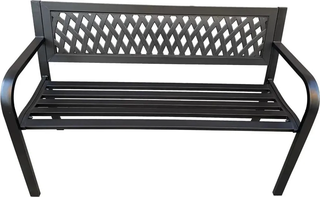 Banc de jardin en métal sans entretien banquette extérieure durable