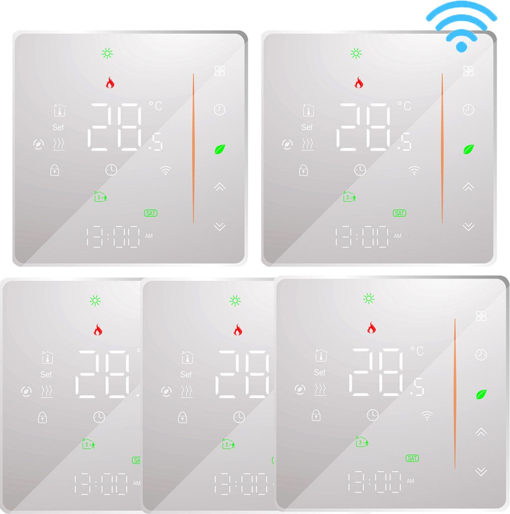 5X WiFi Intelligent Raumthermostat Thermostat, WiFi Produktbild 