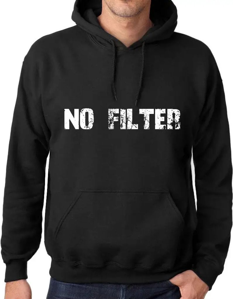 Uni Grafik Kapuzen-Sweatshirt Kein Filter – No Filter – Öko-Verantwortlich Vintage Jahrgang Langarm Hoodies Pullover Geburtstag Geschenk Mann ...