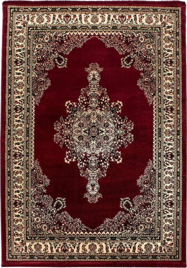 Grand Tapis de Salon Oriental 240x340 cm - Tapis Rouge Classique XXL
