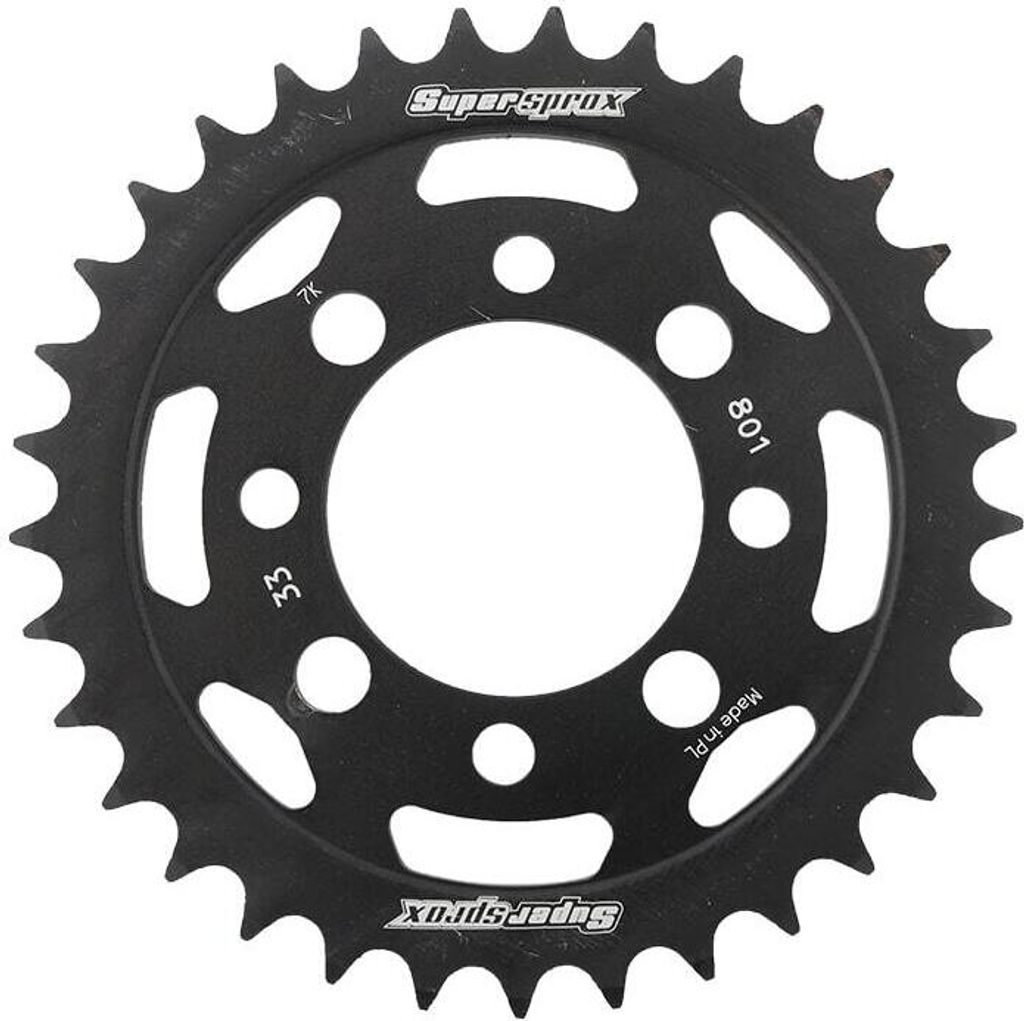 Stahl-Kettenrad Supersprox 420 - 33Z (schwarz) RFE-801:33-BLK|ID 52,0 LK 68,0 4-Loch/4-Loch