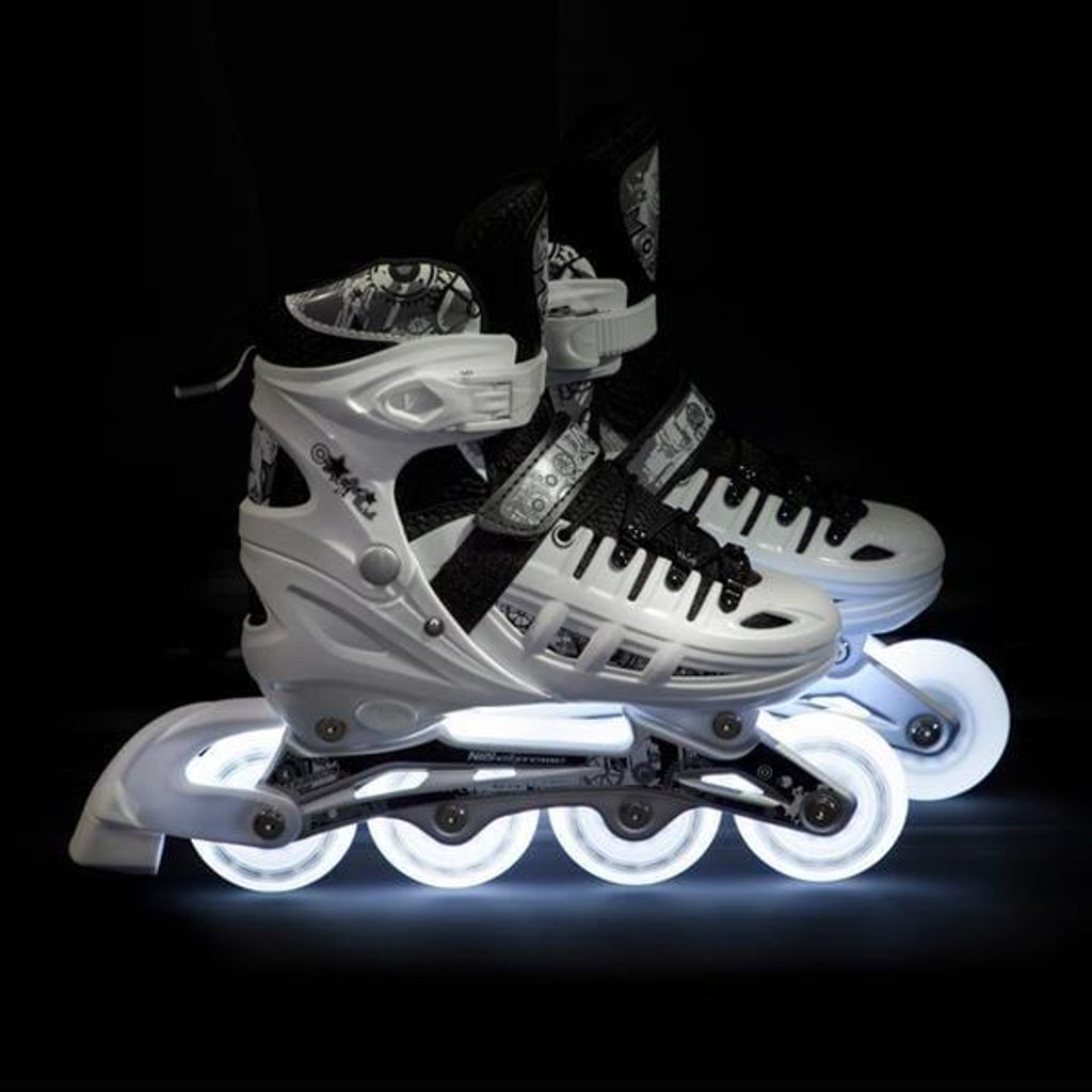 Nils Extreme Inline Skates 4in1 – Verstellbare Allrounder Für Kids & Erwachsene | Gr. 39-42, ABEC7 Lager, Inkl. Kufenschiene