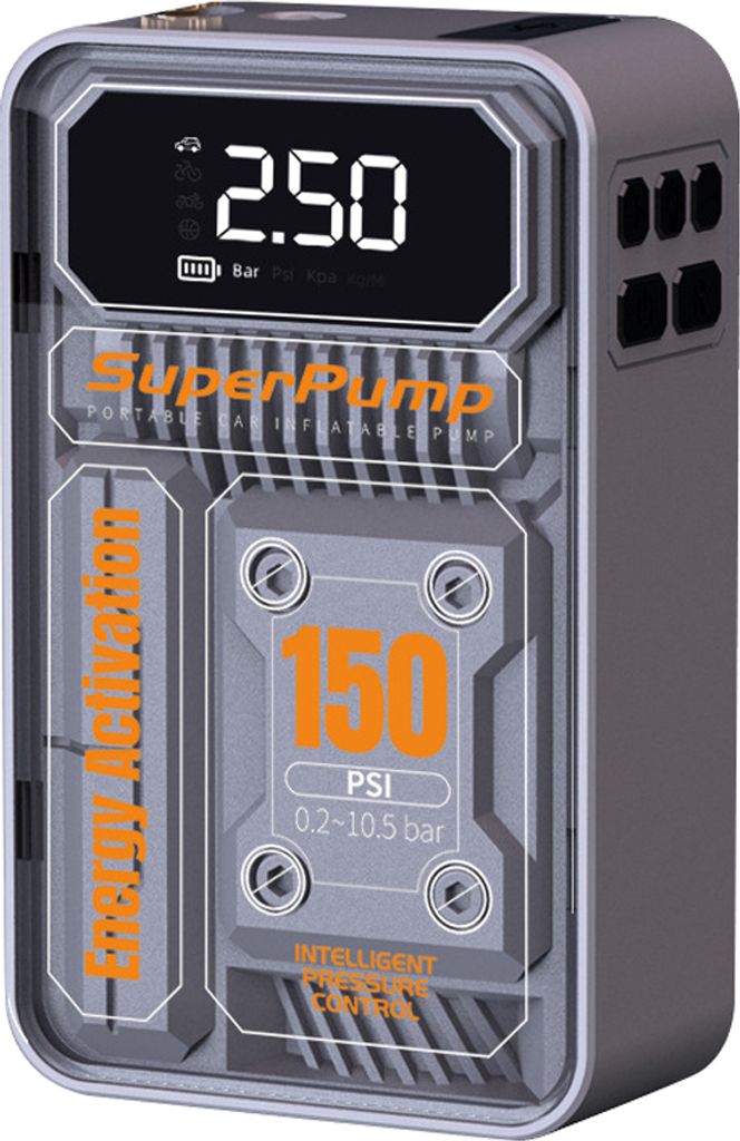 3in1 Auto Luftpumpe Tragbare elektrische Auto Reifenfueller Digitalanzeige mit LED-Lichtbeleuchtung Powerbank und Druckvoreinstellungsfunktion fuer...