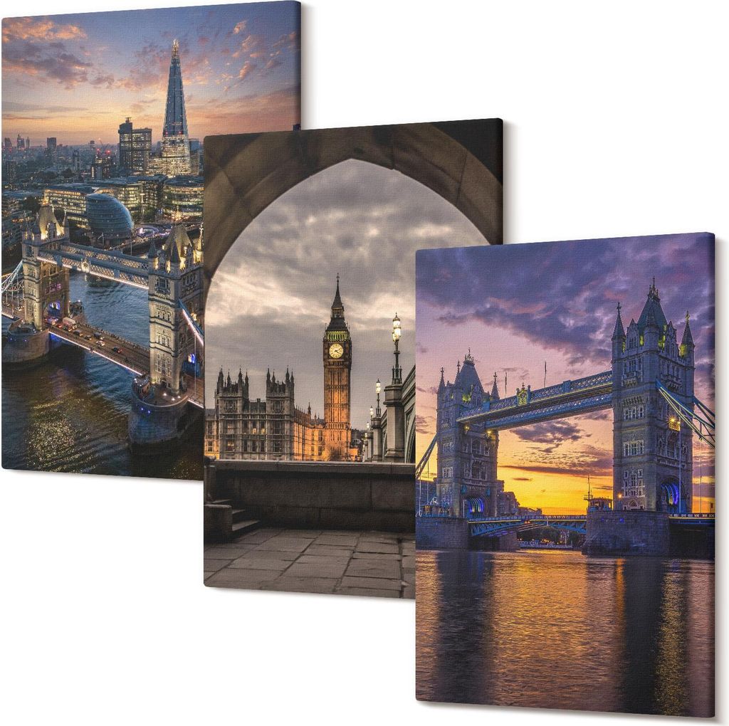 Wandbild – Leinwandbild – Leinwandbilder – Polycanvas – Kunstdruck – Modern – Panorama – Mehrteilig – 3-Teilig Set – Hochwertig ...