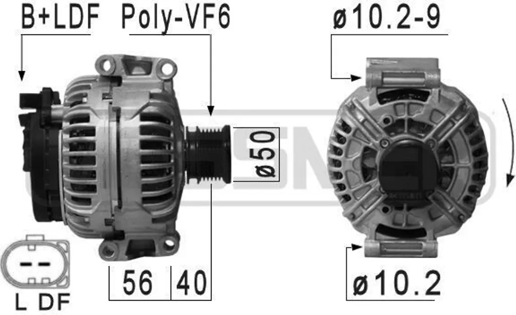 Alternateur de rechange pour Mercedes Sprinter et Vito W639 châssis W906