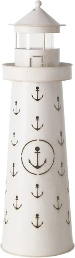 Décoration de terrasse maritime set de 2 lanternes phares pour jardin - 4