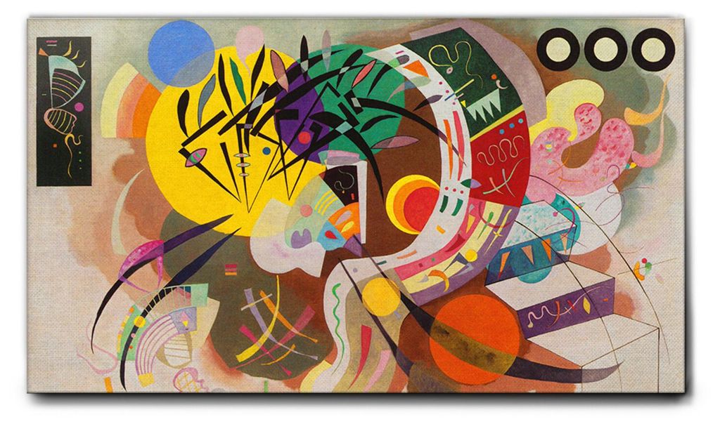 Giallobus - Dominante Kurve - Vassily Kandinsky - 140L x 80B cm - Bild - Leinwand mit Standardrahmen