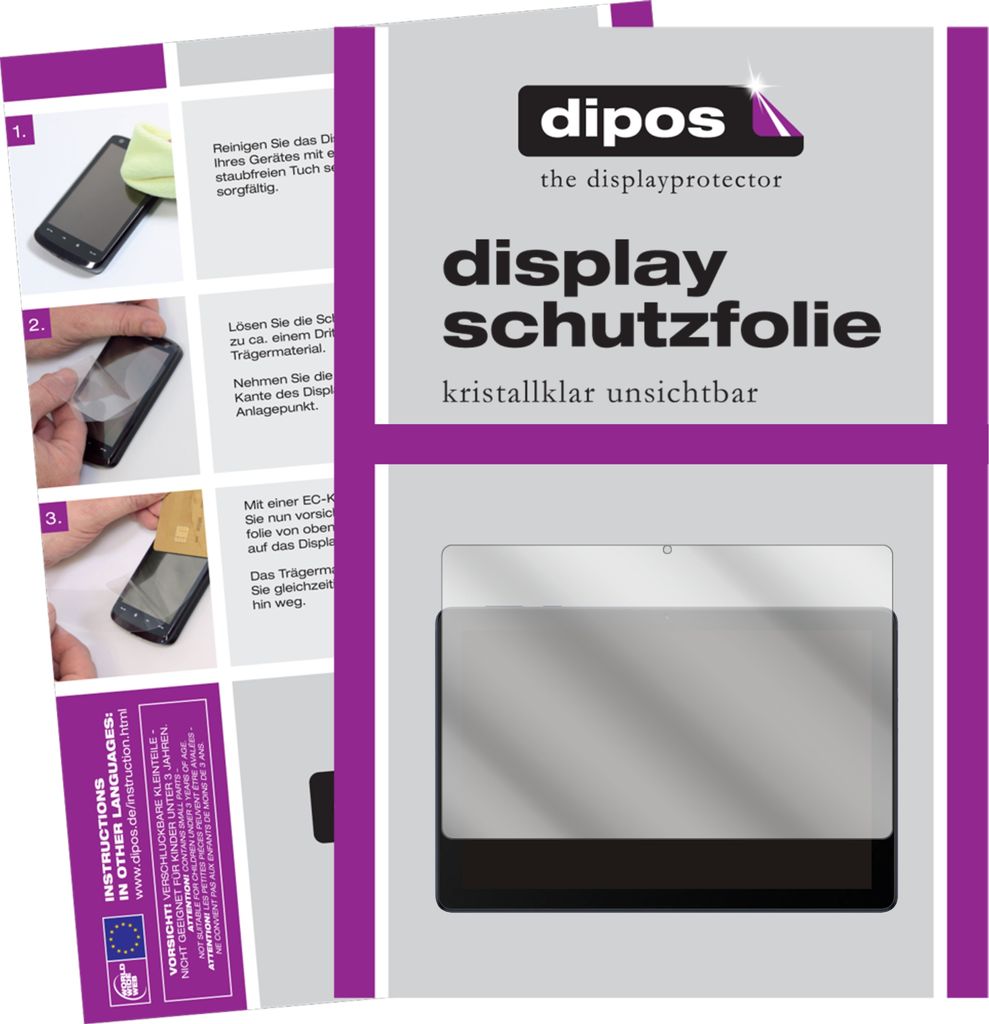 1x Schutzfolie für Huawei MatePad T10s klar Displayschutzfolie Folie Display Schutz dipos