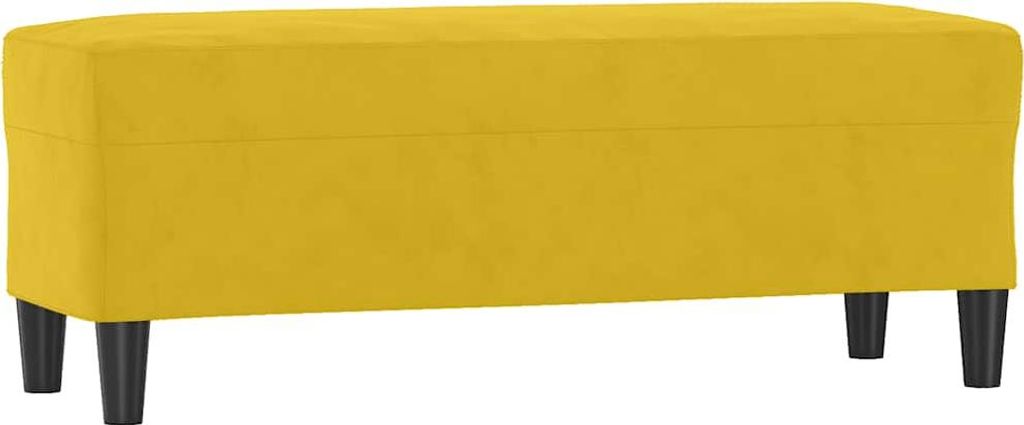 vidaXL Sitzbank Gelb 100x35x41 cm Samt