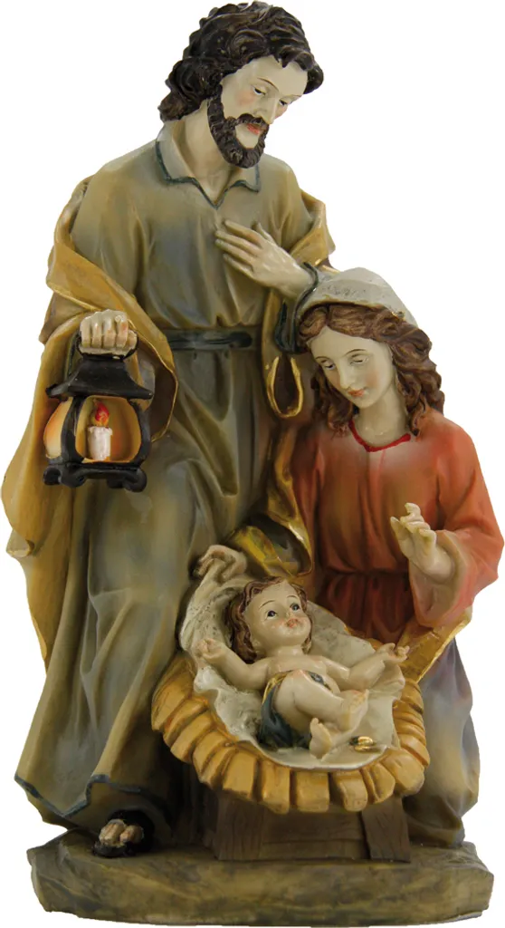 Blocco per culla FADEDA barocco, colorato / altezza:29 cm / dipinto a mano / figure dettagliate del presepe - Accessori per culla per la decorazione della tavola natalizia