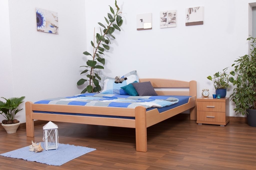 Bettgestell Buche 180 x 200 cm Natur