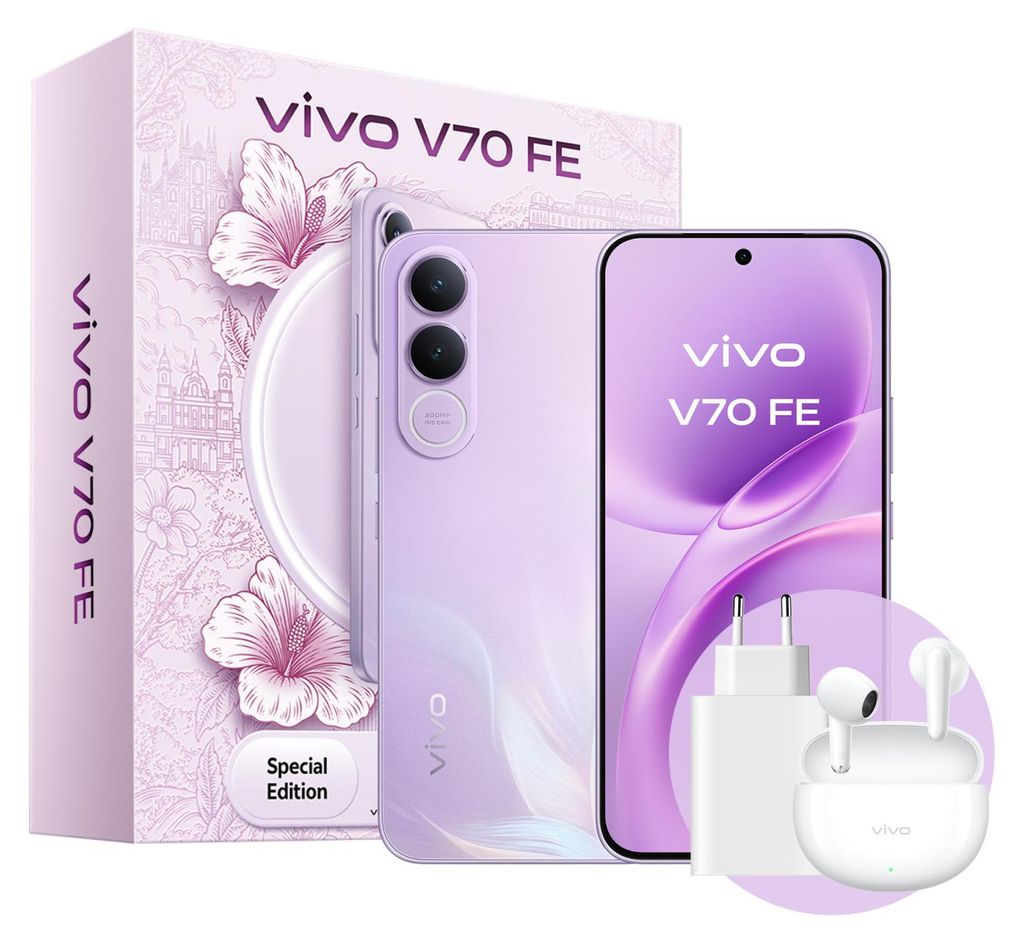 VIVO V70 FE + BUD, 17,4 cm (6.83"), 8 GB, 256 GB, 200 MP, Produktbild 