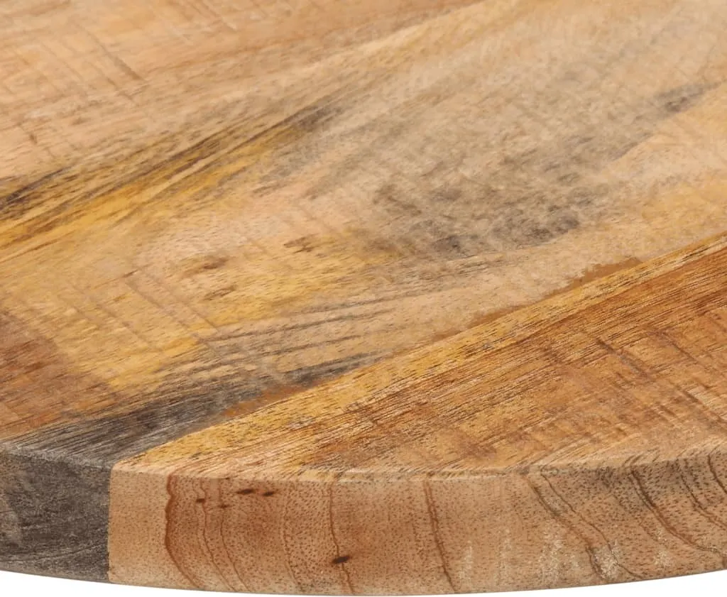 Piano Rotondo Legno Mango Massiccio Grezzo 60cm - Arredo Boho Chic - 6