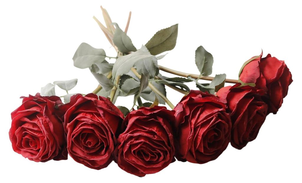 Künstliche Rose, realistische Seidenrose mit Stiel, ideal für DIY-Hochzeitssträuße, Tischdekorationen und Blumenarrangements für Zuhause und P...