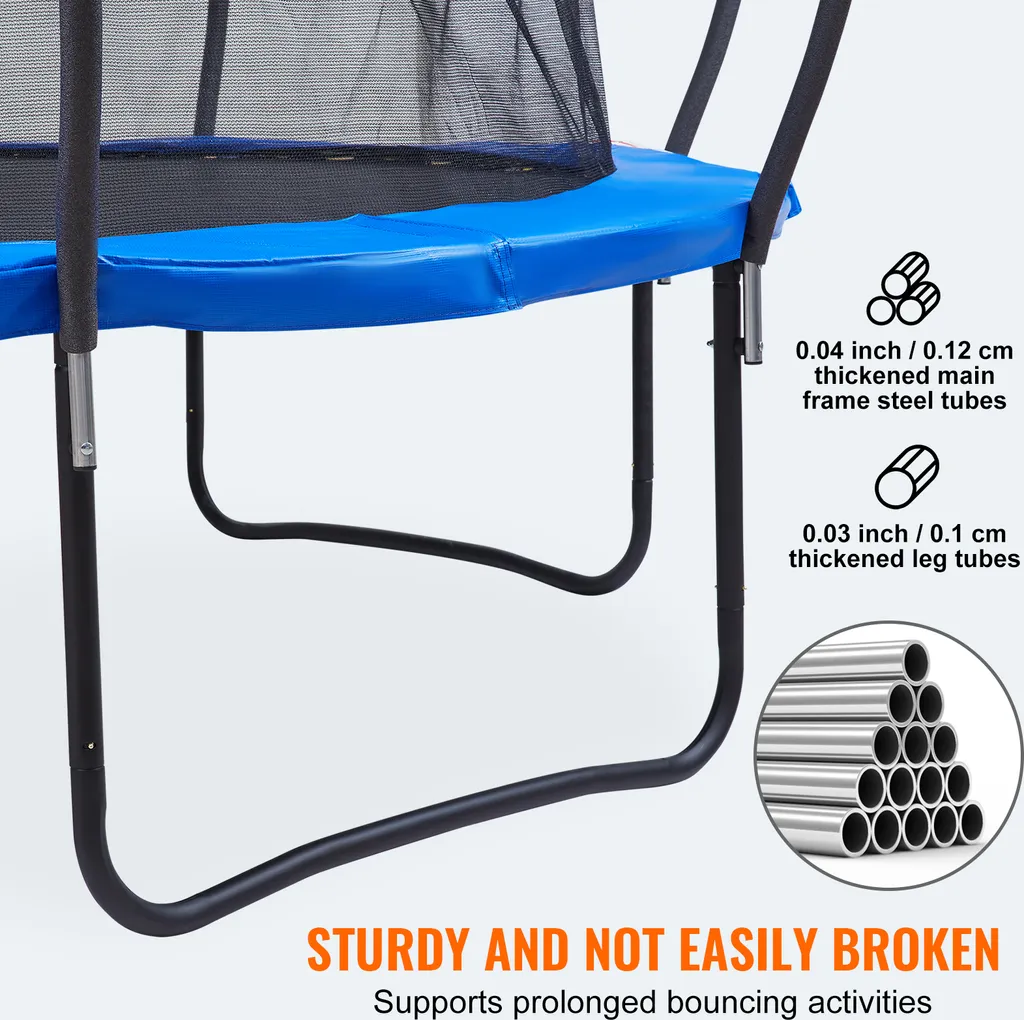 Trampoline d'extérieur avec Filet de Sécurité VEVOR 180kg, Idéal Enfant