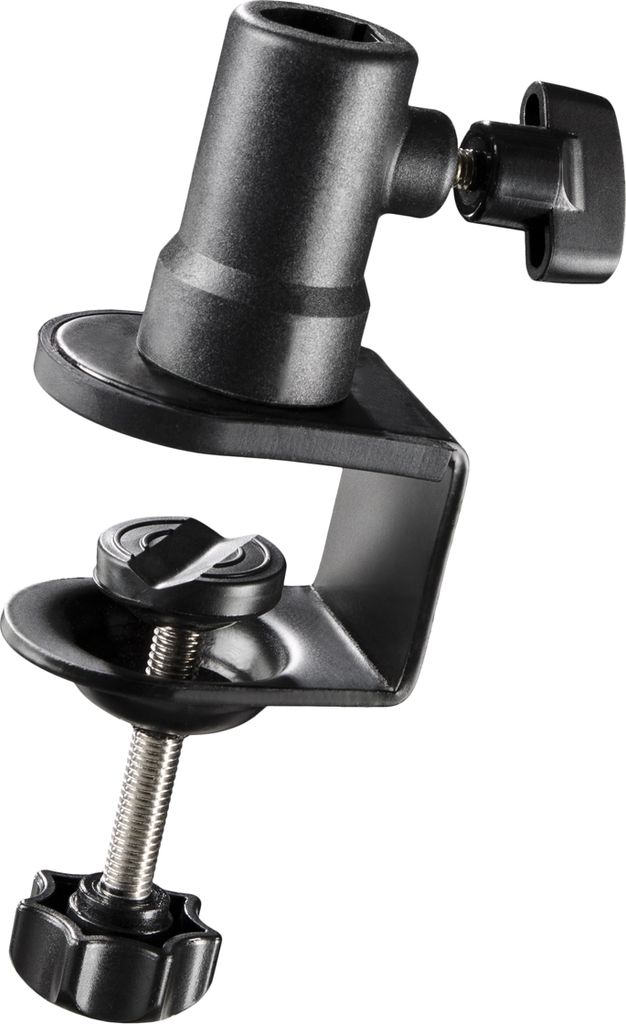 Walimex Schraubklemme mit Spigotaufnahme - 65 x 40 x 150 mm - für 1/4 und 5/8" Spigot - Klemmbereich ca. 3,5 cm - für Kanten und Platten - Fotozu...