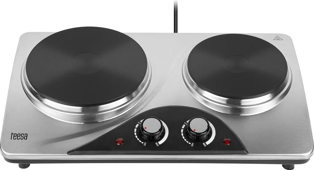 Cuisinière Électrique Teesa 2500W : Solution de Cuisson d'Appoint en Inox - 2