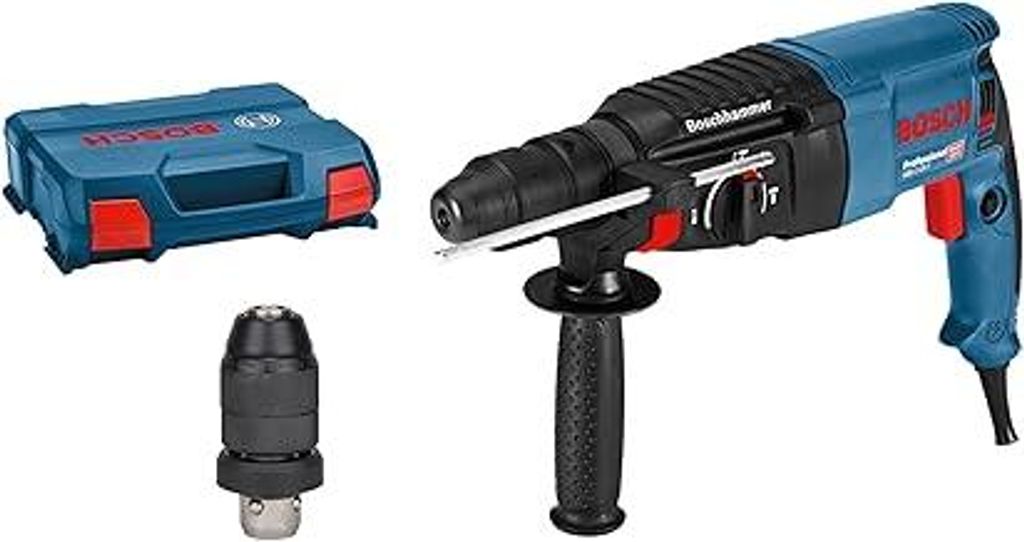 Bosch Professional Bohrhammer GBH 2-26 F (Leistung 830 Watt, Wechselfutter SDS-plus, inkl. Zusatzhandgriff, Tiefenanschlag, Maschinentuch, Schnellw...
