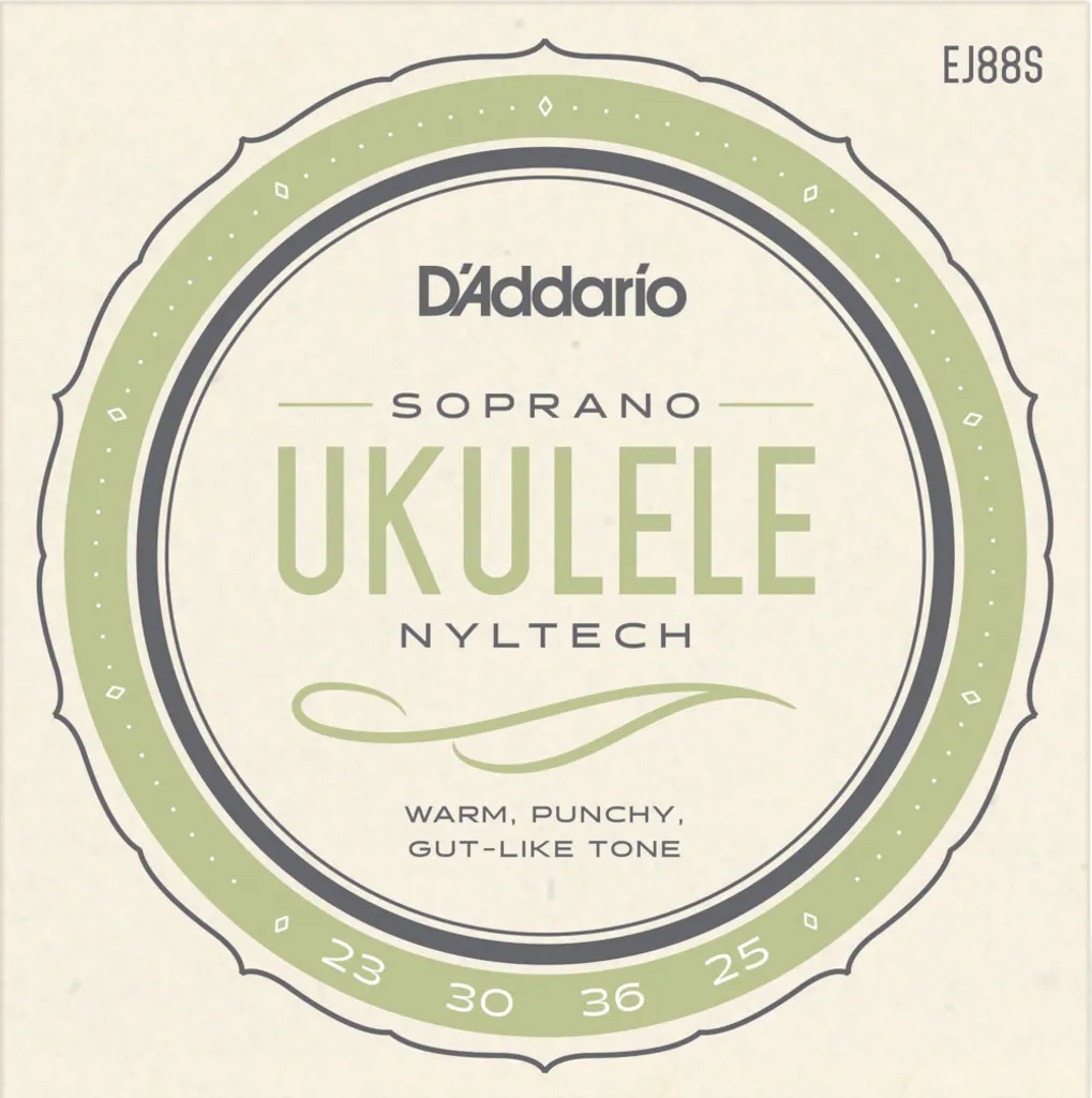 Jeu de Cordes pour Ukulélé Soprano D'Addario EJ88S Nyltech de Haute Qualité
