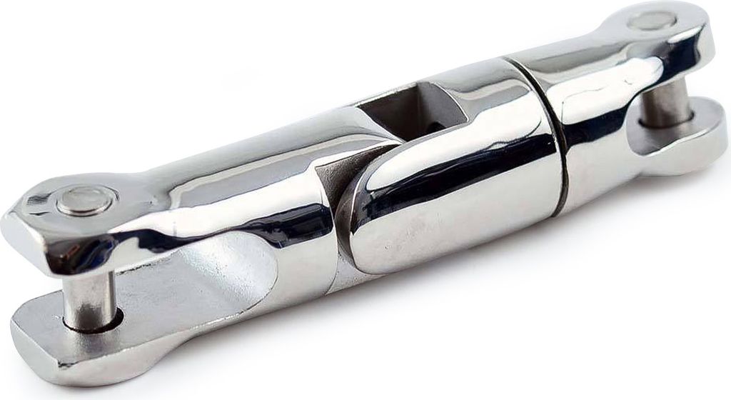 Ankerwirbel 6 - 8 mm Kette, mit Gelenk, Edelstahl, Wirbel Verbinder Anker / Ankerleine