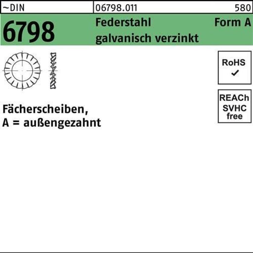 Reyher  6798a Faecherscheiben 31 mm verzinkt (100 Stück) Produktbild 