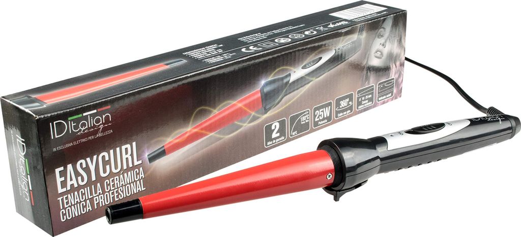 EASY CURL tenacilla ceramica conica profesional