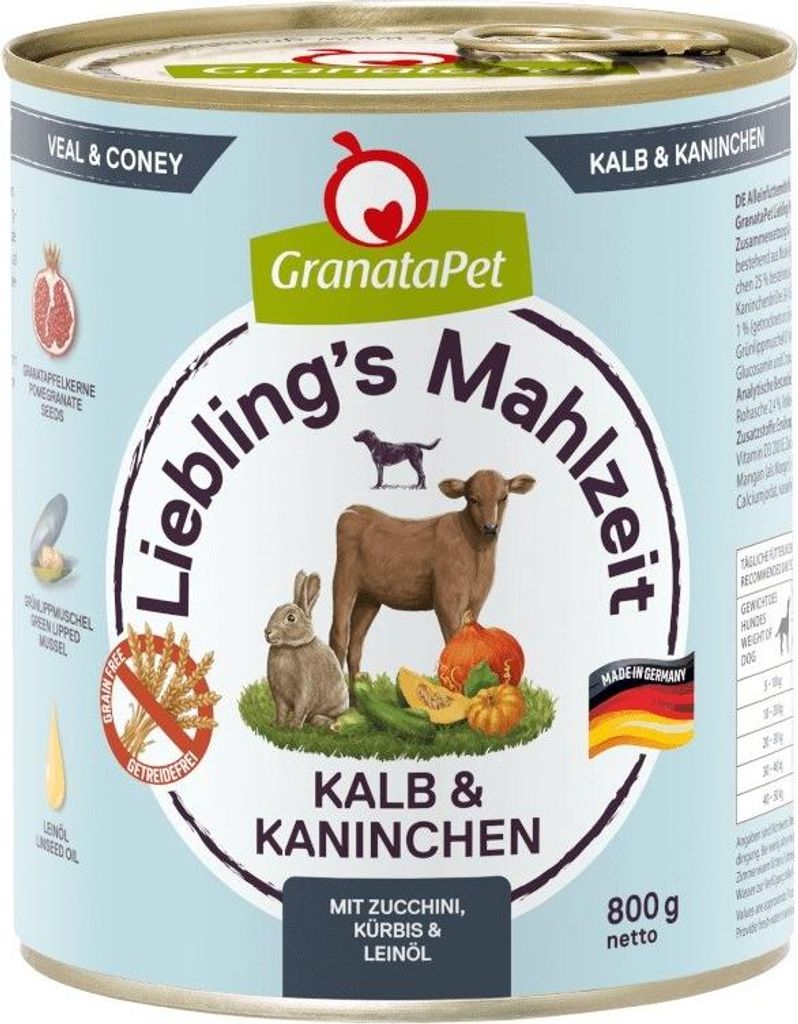 GranataPet Liebling ́s Mahlzeit cielęcina królik 12 x 800g