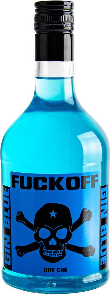 Krugmann Fuck Off Dry Gin Blue Likör 40 % Vol. 0,7 L Produktbild 