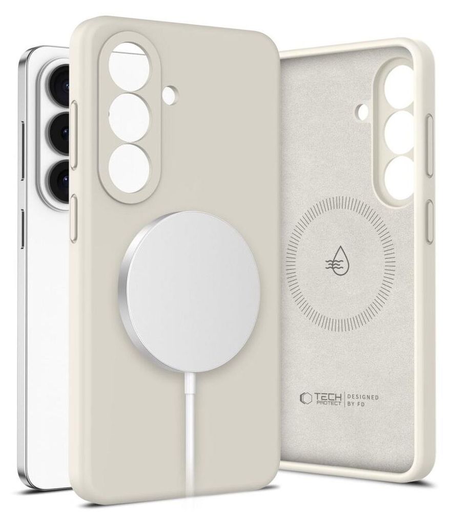 Tech-Protect Silicone für Samsung Galaxy S26+ Beige Magnetisch Handyhülle