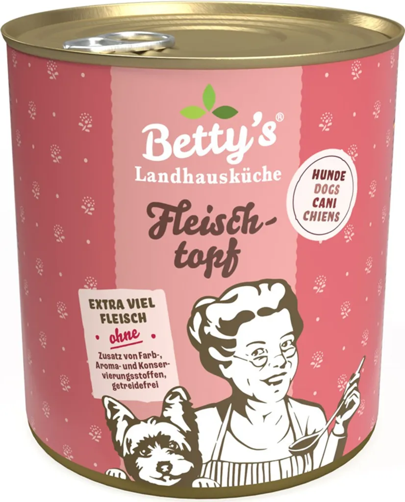 Pâtée Chien Extra Viande Betty's Cuisine de Campagne Format 6x800g