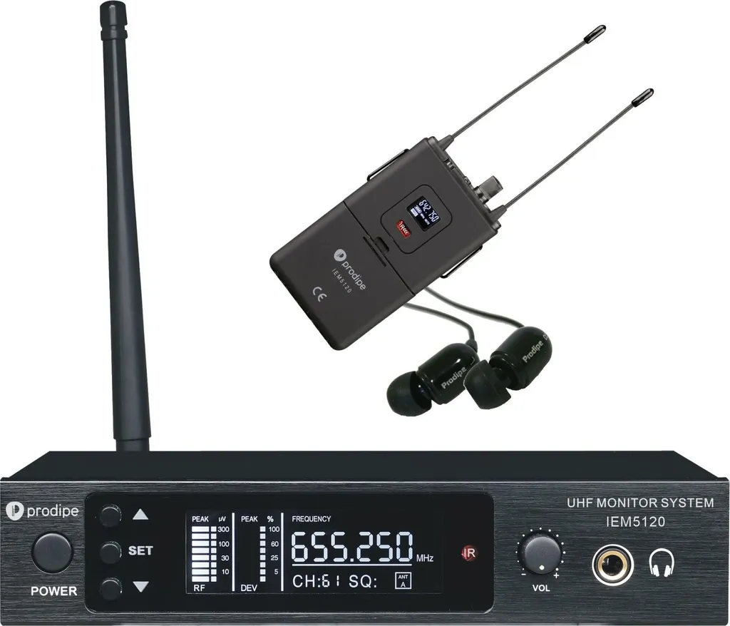Prodipe IEM5120 Système In-Ear Monitor sans Fil avec 100 Fréquences