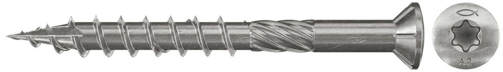 fischer Terrassenschraube 5,0 x 50 Senkkopf nicht rostender Produktbild 