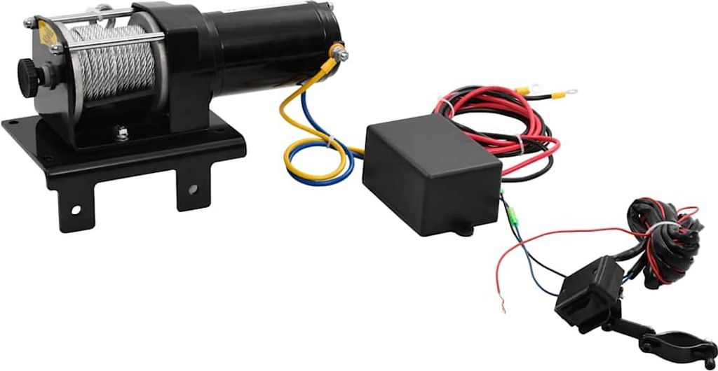 vidaXL 12 V Elektrische Seilwinde 1360kg + Montageplatte Fernbedienung