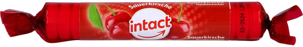intact Traubenzucker Rolle Sauerkirsche, 1 St. Packung