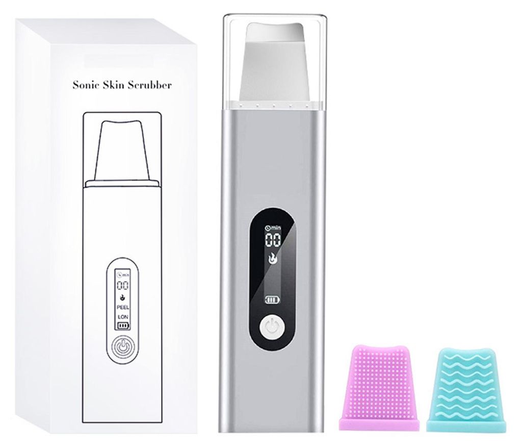 Bestauty Ultraschall-Gesichtsreinigungsspatel mit Wärmefunktion zur Entfernung von Mitessern, Akne, Hornhaut und Make-up. 3 Modi, 500 mAh Akku, US...