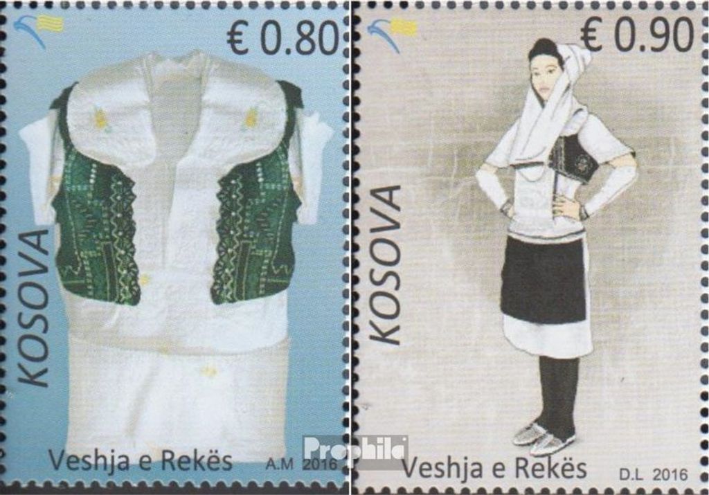 Briefmarken Kosovo 2016 Mi 356-357 (kompl.Ausg.) postfrisch Trachten