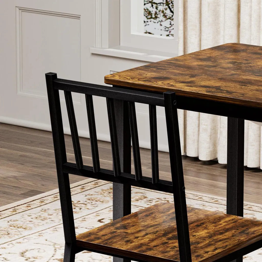 Table à manger compacte industrielle pour optimiser votre coin repas 90cm - 12