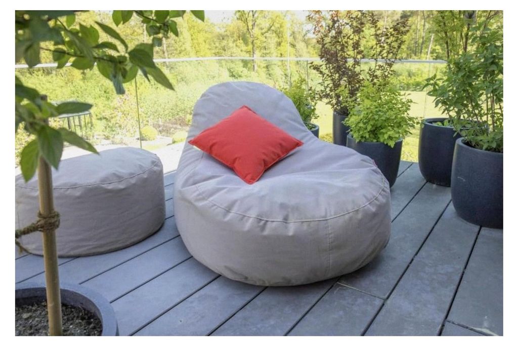 Slope XL Plus (anthrazit) - Der Sitzsack für den Garten und die Terrasse, ganzjährig geeignet für den Außenbereich