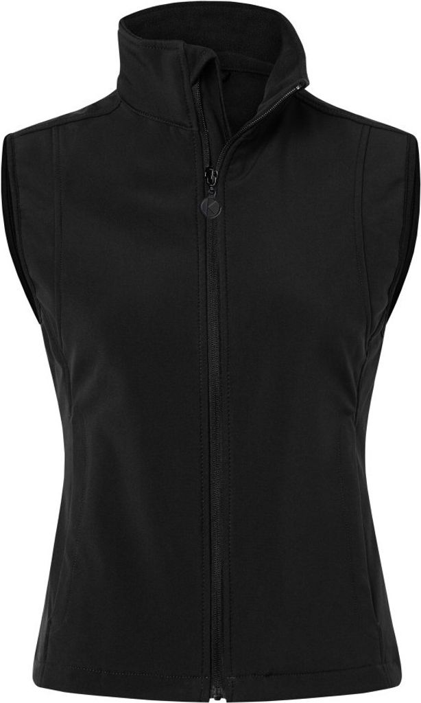 KARLOWSKY Damen Softshellweste CLASSIC Zipper Modern-Fit Schwarz 3XL